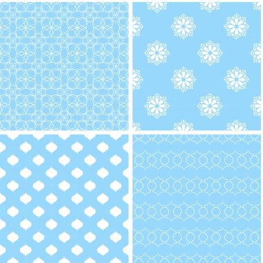 Vektör desen Set. Kesintisiz renkli arka plan toplama.