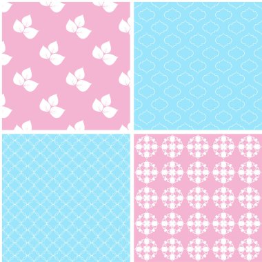 Retro farklı Dikişsiz desen. Vektör zarif çizim.