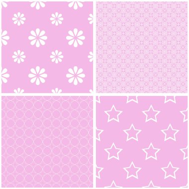 Pastel farklı vektör desen. Geometrik süsler kümesi.