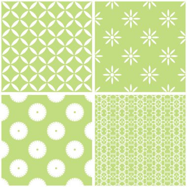 Vektör sorunsuz arka planlar kümesi. Kumaş ve dekor tasarımı.