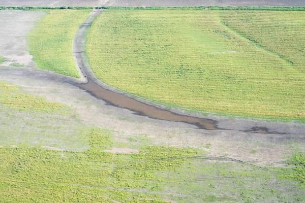 Landwirtschaftliche Flächen Beschädigt Durch Aggressive Landwirtschaft Donaudelta Rumänien — Stockfoto