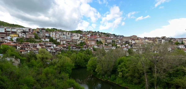 Gran Vista Ciudad Veliko Tarnovo Bulgaria Desde Orilla Del Río —  Fotos de Stock