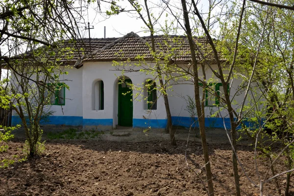 Casa Velha Abandonada Dobruja Romênia Arquitetura Tradicional — Fotografia de Stock