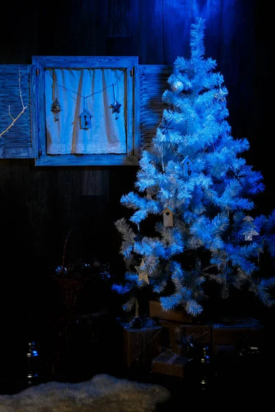 Взимку Фону Веселого Різдва Щасливого Нового Року Вітальну Листівку Новорічні — стокове фото