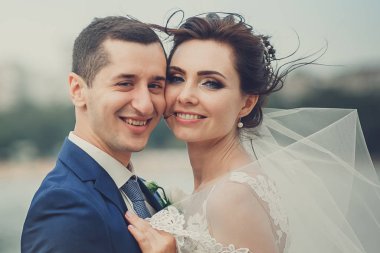 Genç bir çift şehvetli portresi. Düğün fotoğraf açık