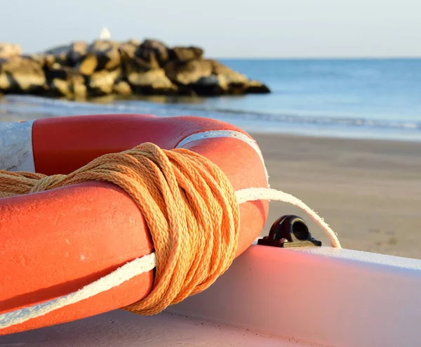 Anneau Vie Orange Bord Mer Italie Adriatique Europe — Photo