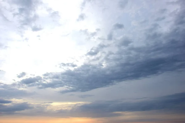 Sunset Grey Clouds Evening Sky Sea Italy — Stock Photo, Image