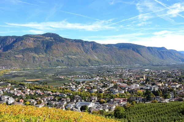 Vista Lana Perto Merano Vale Adige Sul Tirol Itália Vista — Fotografia de Stock
