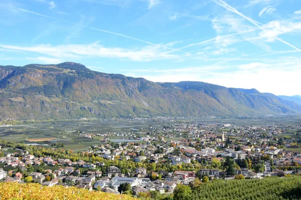 Vista Lana Perto Merano Vale Adige Sul Tirol Itália Vista — Fotografia de Stock