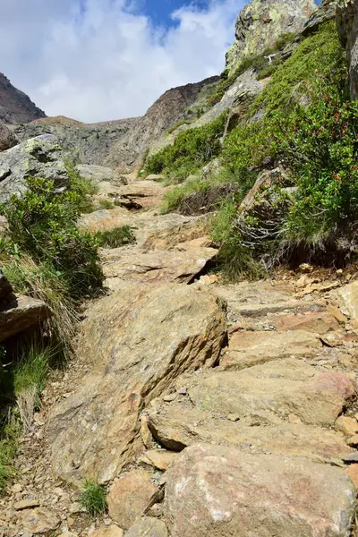 Trilha Caminhadas Ultental Nas Montanhas Tirolesas Sul Verão — Fotografia de Stock