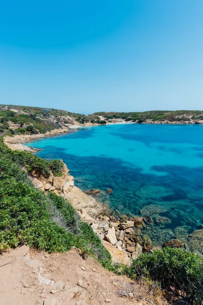 Stunning View Asinara Coastilne Bathed Turquoise Transparent Sea One Sardinia — Stock Photo, Image