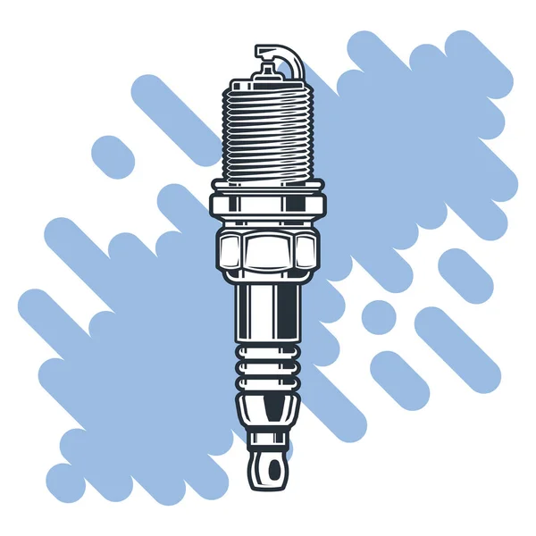 Zündkerze Monochrome Darstellung Der Zündkerze Gestaltungselement Für Logo Etikett Emblem — Stockvektor