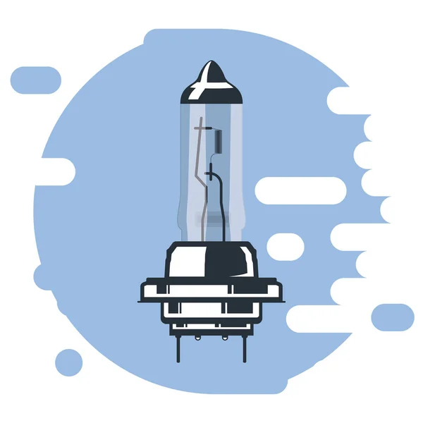 Галогенна Лампа Освітлення Автомобілів Ілюстрація Значка Лампочки Автомобіля Векторні Ілюстрації — стоковий вектор