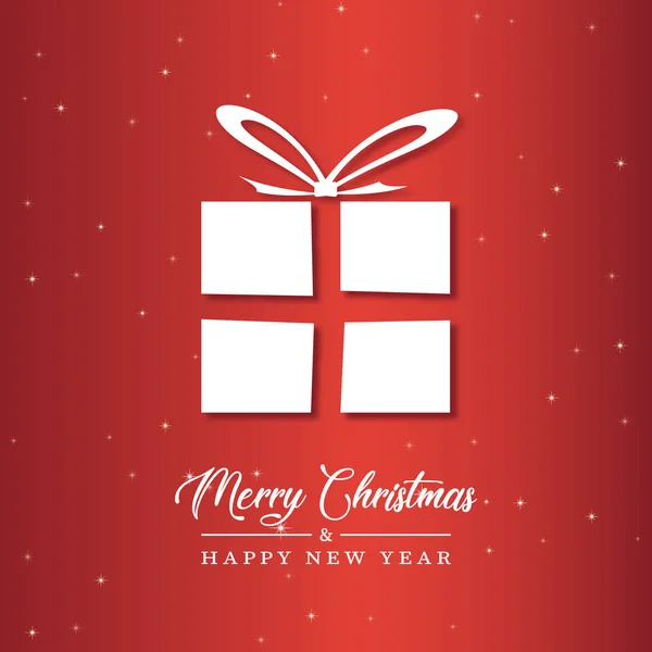 Vector Illustratio Christmas Gifts Silhouette Crăciun Fericit Happy New Year — Vector de stoc