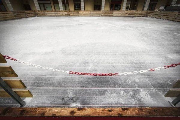 Entrada Parque Patinaje Sobre Hielo Está Cerrada —  Fotos de Stock