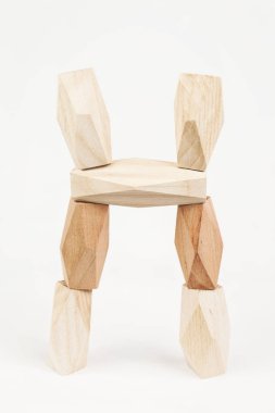 Ahşap el yapımı dengesini bloklar oyun garip figür