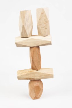 Ahşap el yapımı dengesini bloklar oyun tuhaf