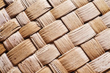 Makro detay sarı hasır şapka desen