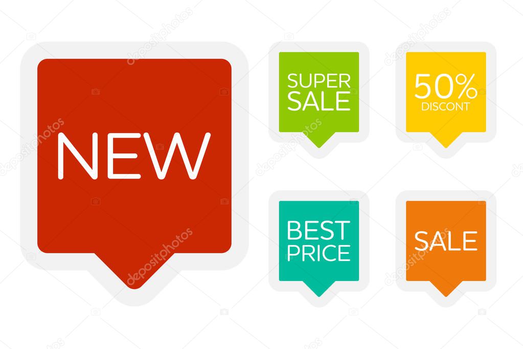 New tag business and banner vector.