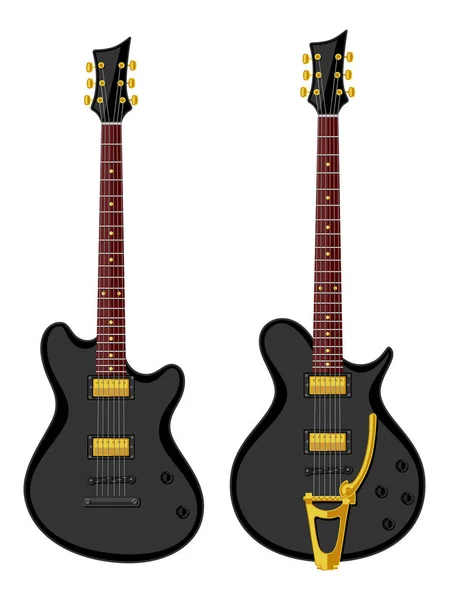 Modern Elektro Gitar Düz Tasarım Vektör Çizim — Stok Vektör