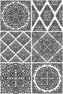 Dikensiz çiçek desenleri. vektör illüstrasyonu