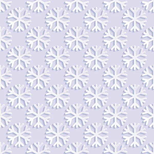 Seamless Pattern Snowflakes Vector Illustration — Stock Vector