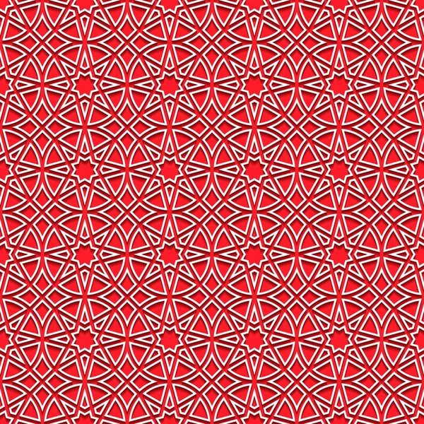 Nahtloses Muster Mit Traditionellen Ornamenten Vektorillustration — Stockvektor