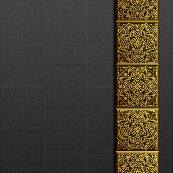 Fundo com ornamento floral tradicional — Vetor de Stock