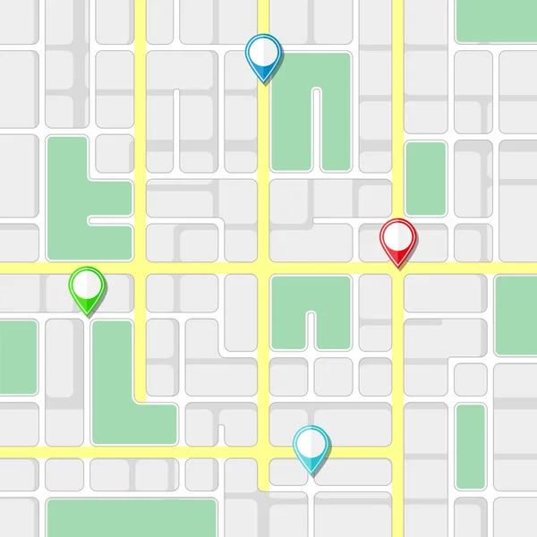 Карта улиц — стоковый вектор