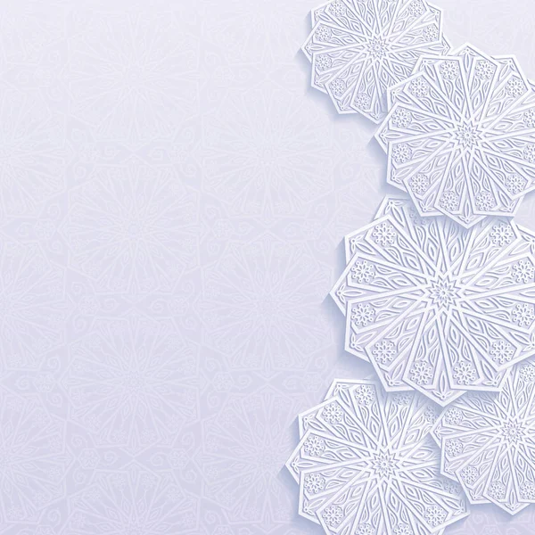 Arrière-plan avec ornement floral traditionnel — Image vectorielle