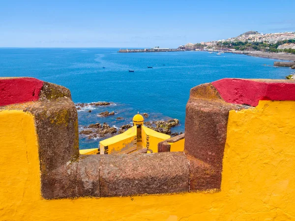 Blick Auf Die Alte Burg Fortaleza Sao Tiago Funchal Madeira — Stockfoto