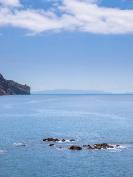 Zicht Vanuit Madeira Atlantische Oceaan Het Eiland Deserta Grande Stockfoto