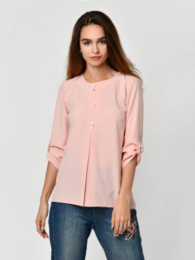 Genç güzel kadın yeni bir geçici ofis beze poz