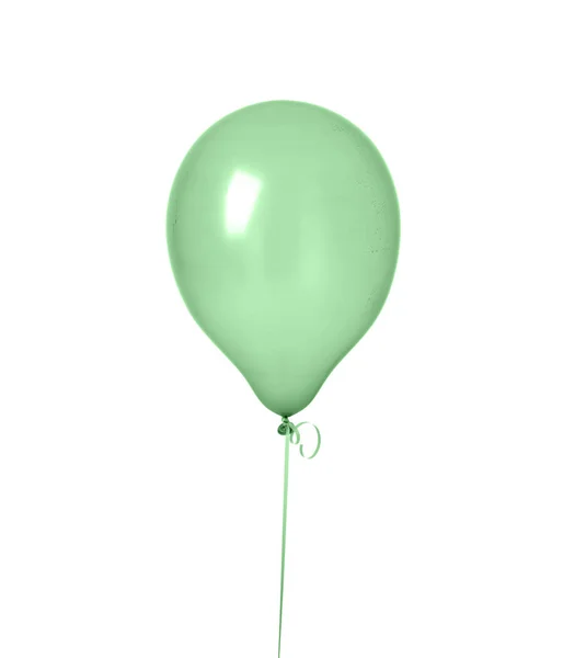 Globo de látex de color pastel verde claro grande para fiesta de cumpleaños aislado en un blanco —  Fotos de Stock