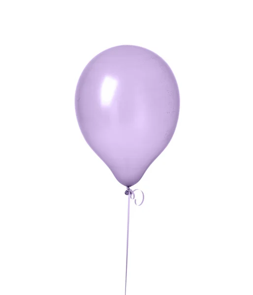 Balão de látex de cor pastel roxo grande para festa de aniversário isolado em um branco — Fotografia de Stock