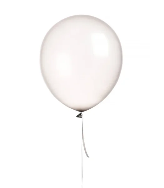 Balão de prata claro do látex inflável grande do hélio para decorações no partido corporativo do casamento do aniversário isolado no branco — Fotografia de Stock