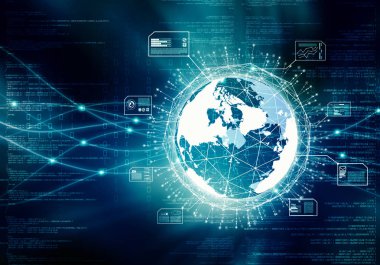 Internet bilgi teknolojisi ve büyük veri görselleştirme kavramsal görüntü