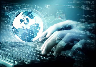 Internet büyük veri ve yazılım programlama kavramsal görüntü