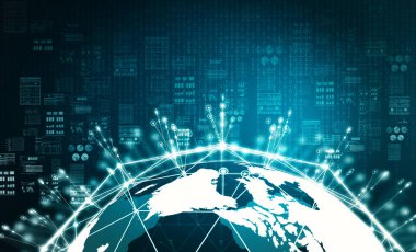 Internet büyük veri görselleştirme. Internet bilgi teknolojisi kavramsal görüntü.