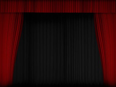 Arka plan resim kırmızı perde göstermek açılış şablonu sunu başlığı için