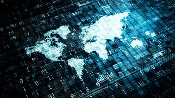 Bilgi ve veri akışı, exchange ve Internet üzerinde işlem Internet Technology.Conceptual görselleştirme