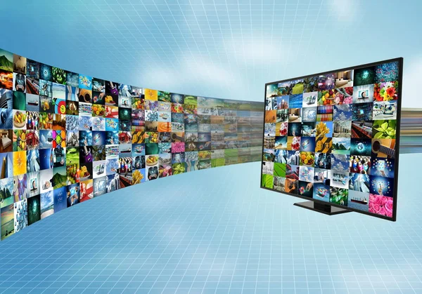 Internet Strömmande Multimedia Och Bredband Underhållning Teknik — Stockfoto