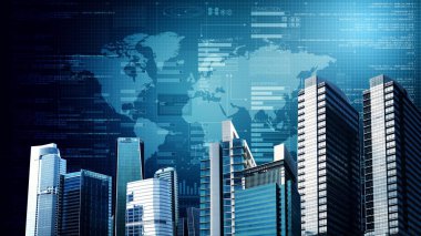 Fütüristik iş finans ve internet teknoloji arka plan resimleri