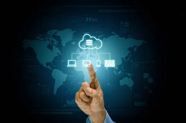 Cloud Server Applicatie Hosting Internet Netwerk Conceptuele Afbeelding — Stockfoto