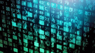 Kavramsal görüntü Internet veri ve bilgi teknolojisi sanal dünyada kod programlama. Oluşturulan bilgisayar görüntü ve illüstrasyon