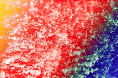 Güzel abstrakt renk kar doku yakın fotoğraflandı