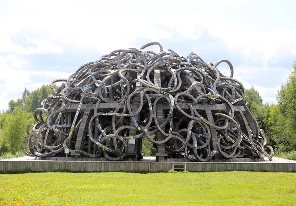 De installatie Universal Mind is het werk van Nikolay Polissky Stockfoto