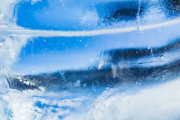 Textura Del Hielo Agua Congelada Fondo Invierno —  Fotos de Stock