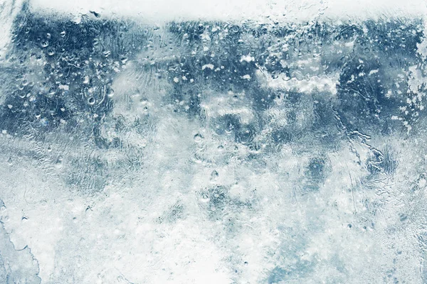 Texture Ice Frozen Water Winter Background — Stock Photo, Image