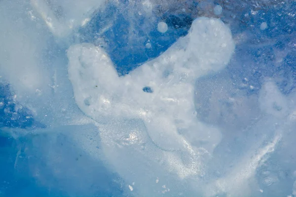 Textura Del Hielo Agua Congelada Fondo Invierno —  Fotos de Stock